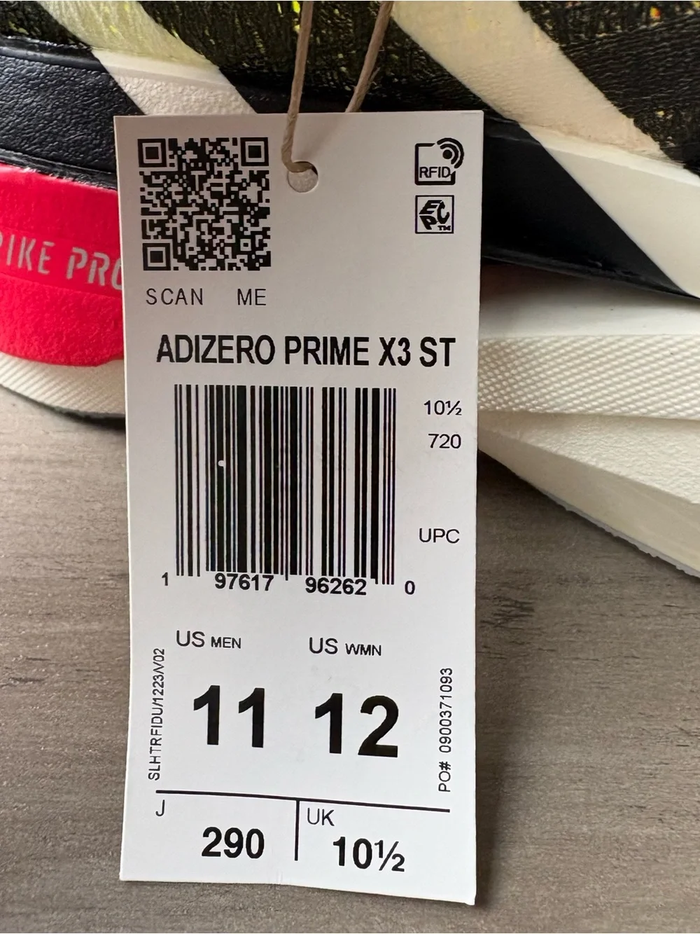 Men Adidas Adizero Prime X3 Strung Sneakers Running Shoes White JR2597 Size 11